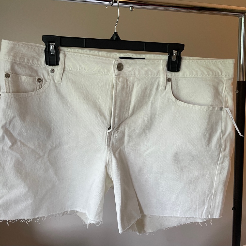 Women's White Denim Shorts